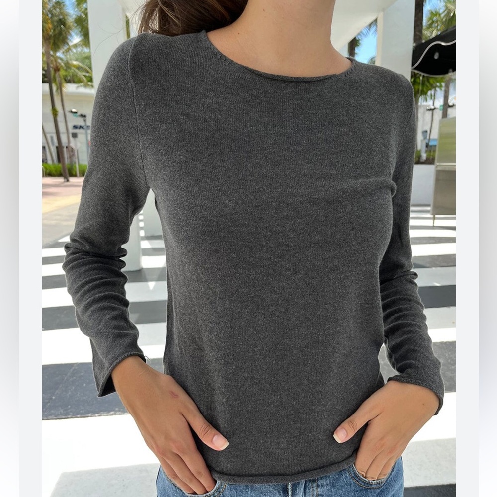 BRANDY MELVILLE GRAY STELLA SWEATER